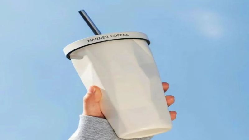 Manner不锈钢吸管杯新增银色款，上线不足半天遭集体吐槽杯盖掉漆