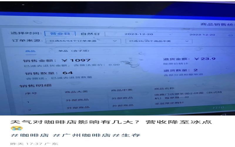 寒潮侵袭下独立咖啡店的经营困境：热饮需求为何未能转化为到店客流