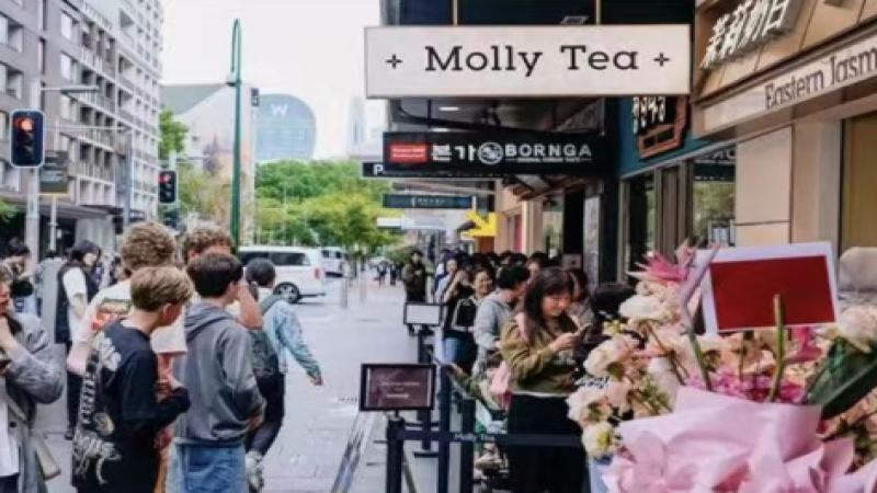 茉莉奶白悉尼唐人街首店开业 三日售出逾万杯刷新海外纪录