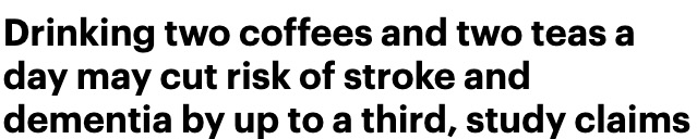 Healthy Coffee and Tea Together May Lower Stroke and Dementia Risk