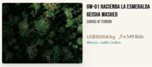 The Price of Panama BOP Geisha Reaches a New All-time High: Chinese Buyer JD Buys the BOP Geisha King for 3.4 Million RMB